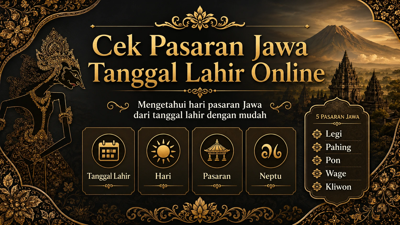 Cek Pasaran Jawa Tanggal Lahir Online