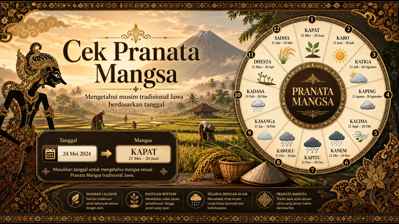 Cek Pranata Mangsa Hari ini