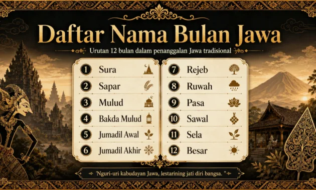 Daftar Nama Bulan Jawa Daftar Nama Bulan Jawa