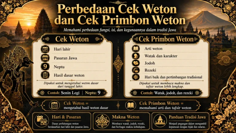 Perbedaan Cek Weton dan Cek Primbon Weton