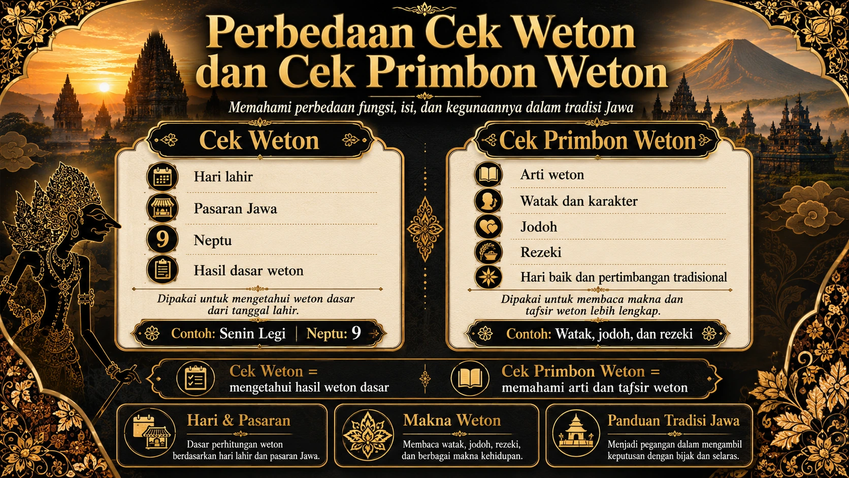 Perbedaan Cek Weton dan Cek Primbon Weton