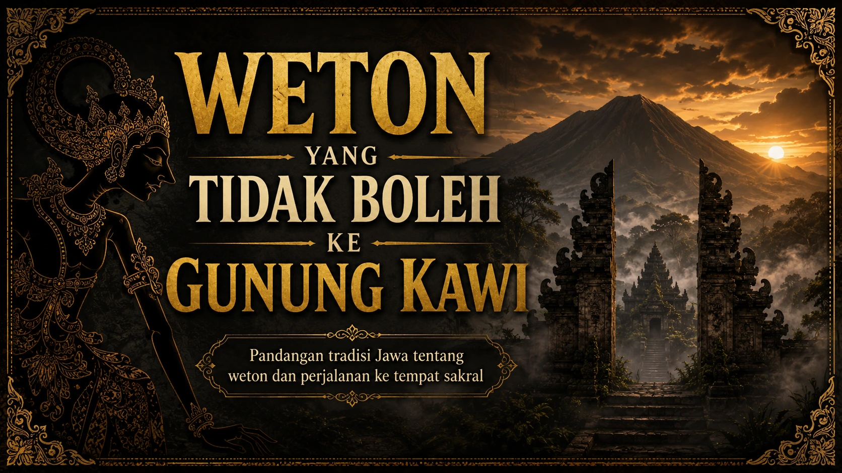 Weton yang Tidak Boleh ke Gunung Kawi